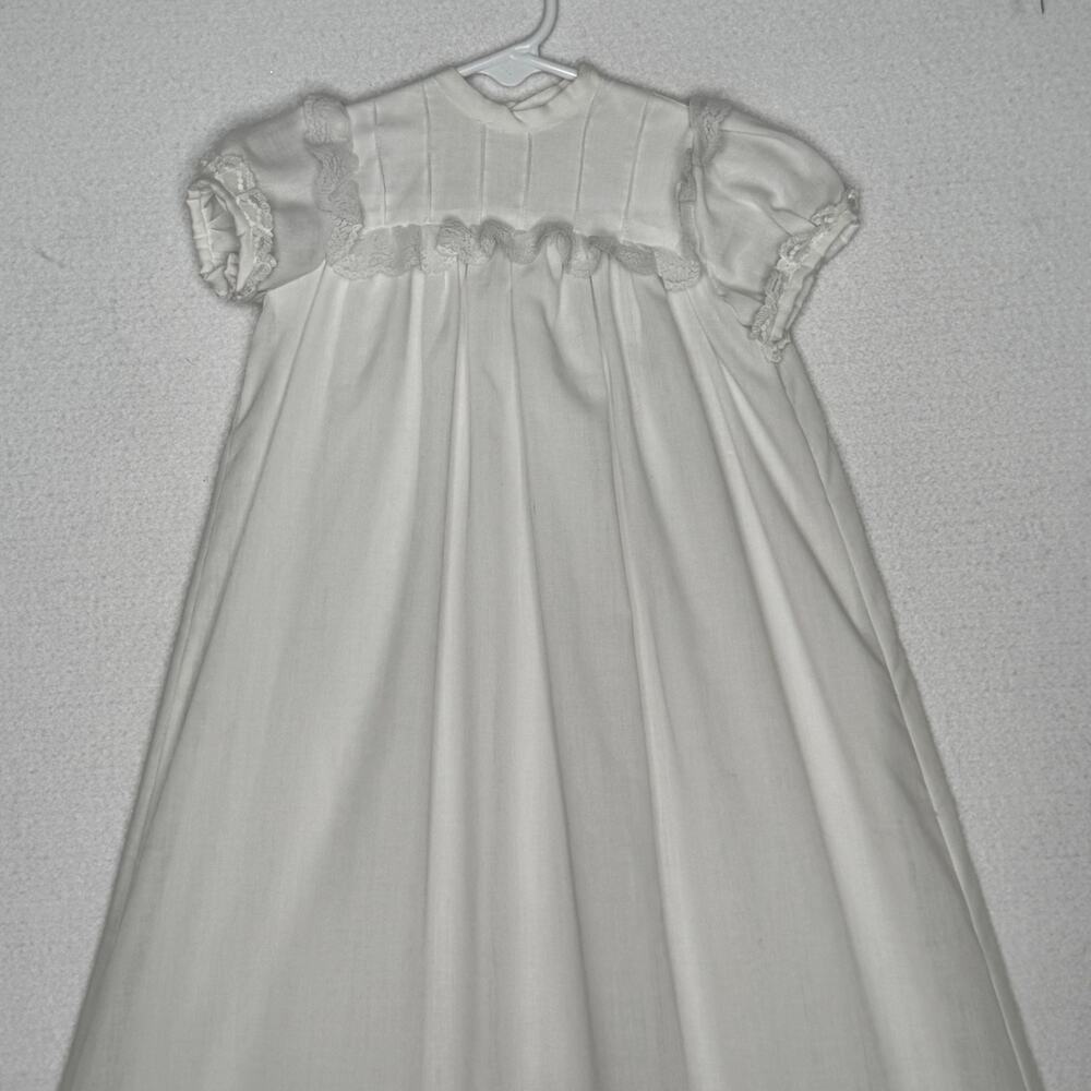 Vintage 1970s Handmade Christening Baptism Gown Lace Heirloom Baby 6-12M - Picture 3 of 15